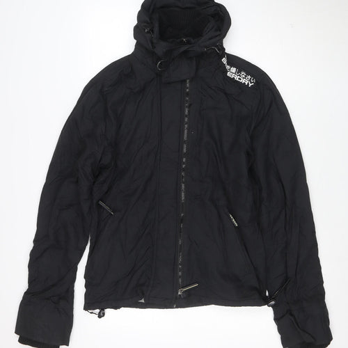 Superdry Men's Black M Windbreaker Hooded Jacket