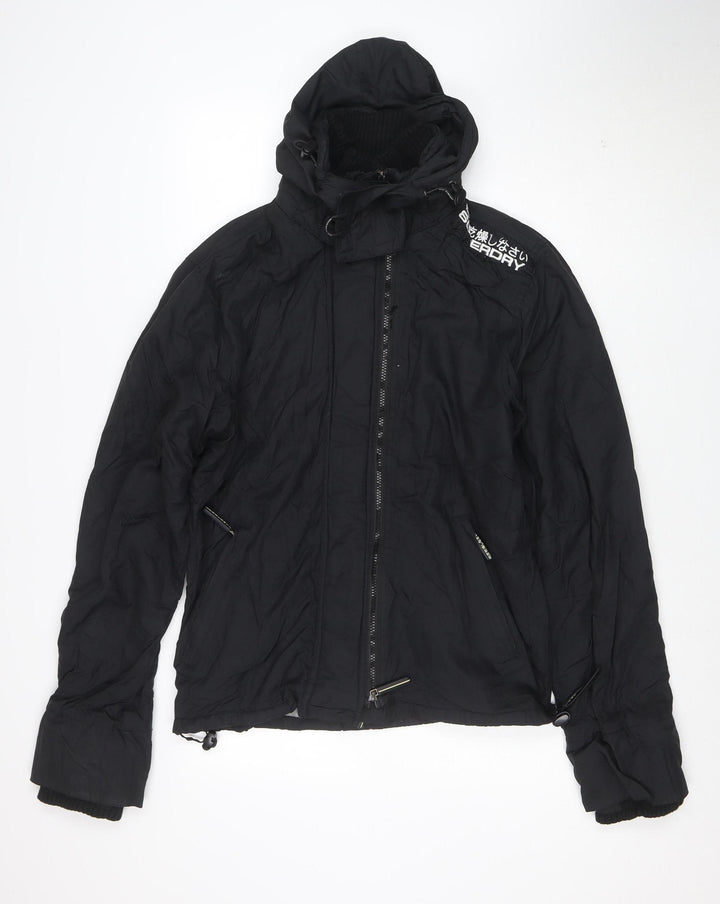 Superdry Men's Black M Windbreaker Hooded Jacket