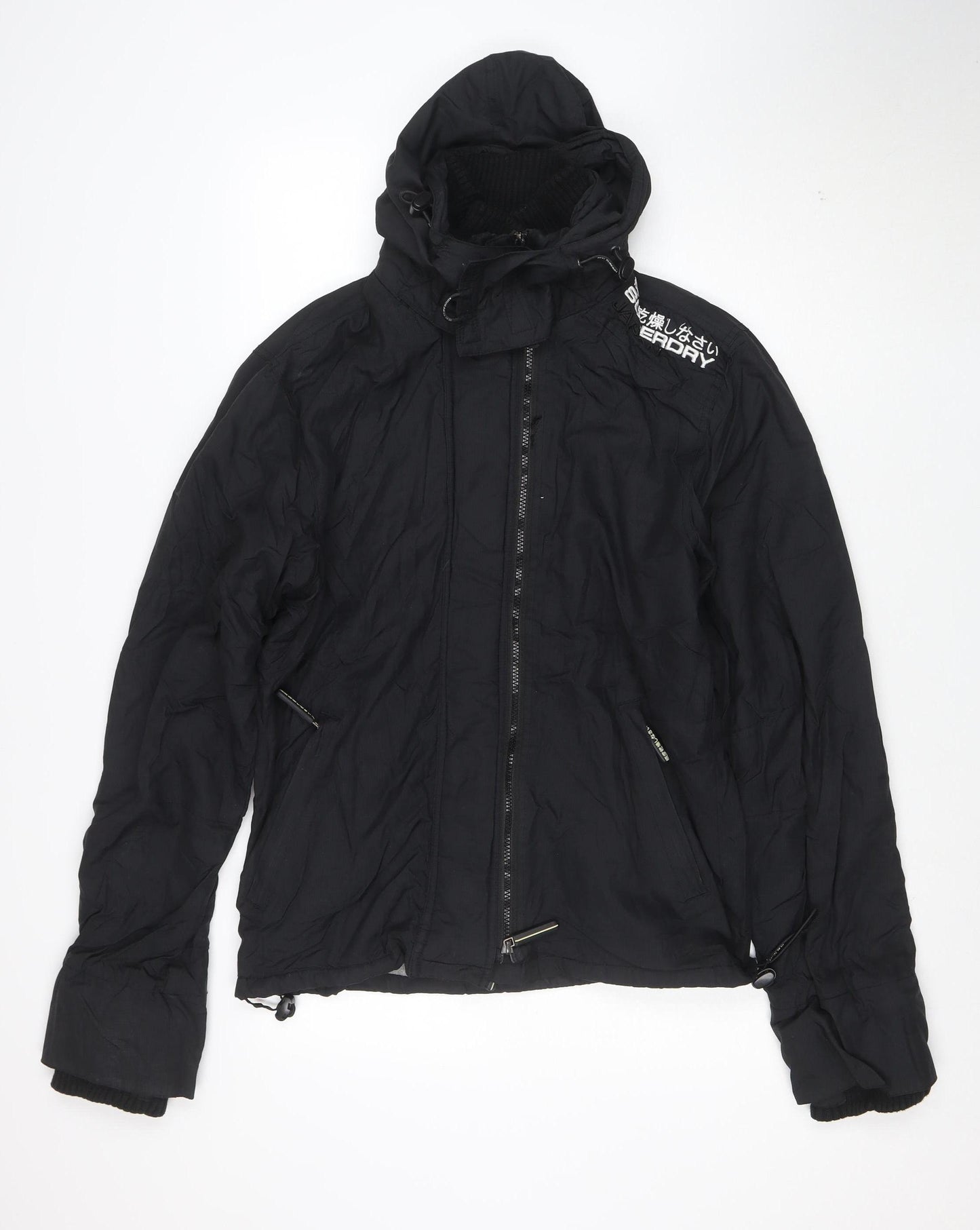Superdry Men's Black M Windbreaker Hooded Jacket