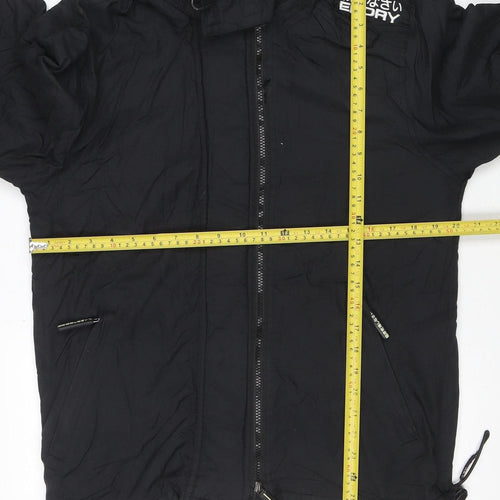 Superdry Men's Black M Windbreaker Hooded Jacket