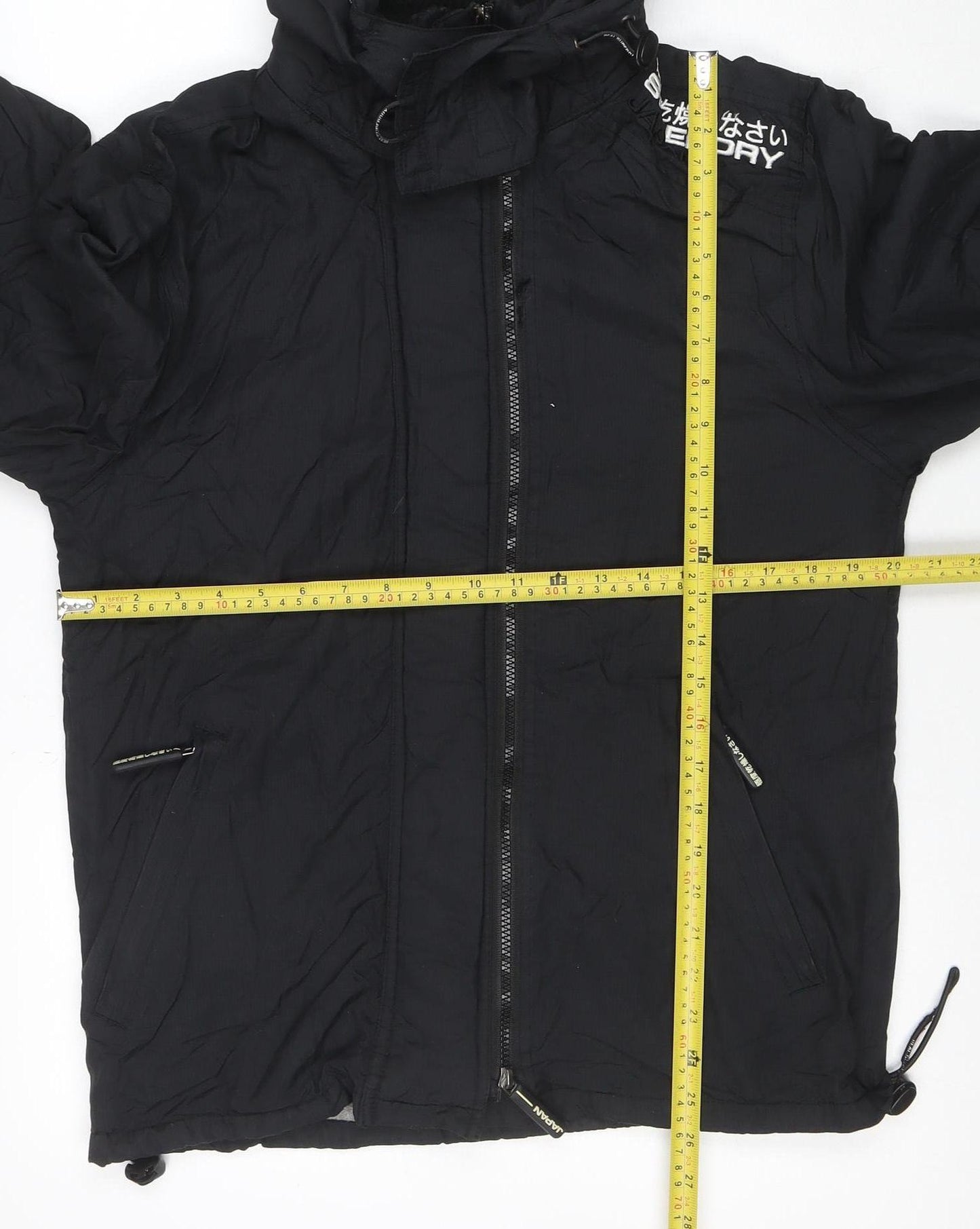 Superdry Men's Black M Windbreaker Hooded Jacket