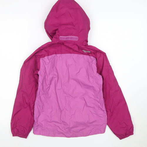 The North Face Girls Pink Waterproof Hooded Rain Coat Jacket S