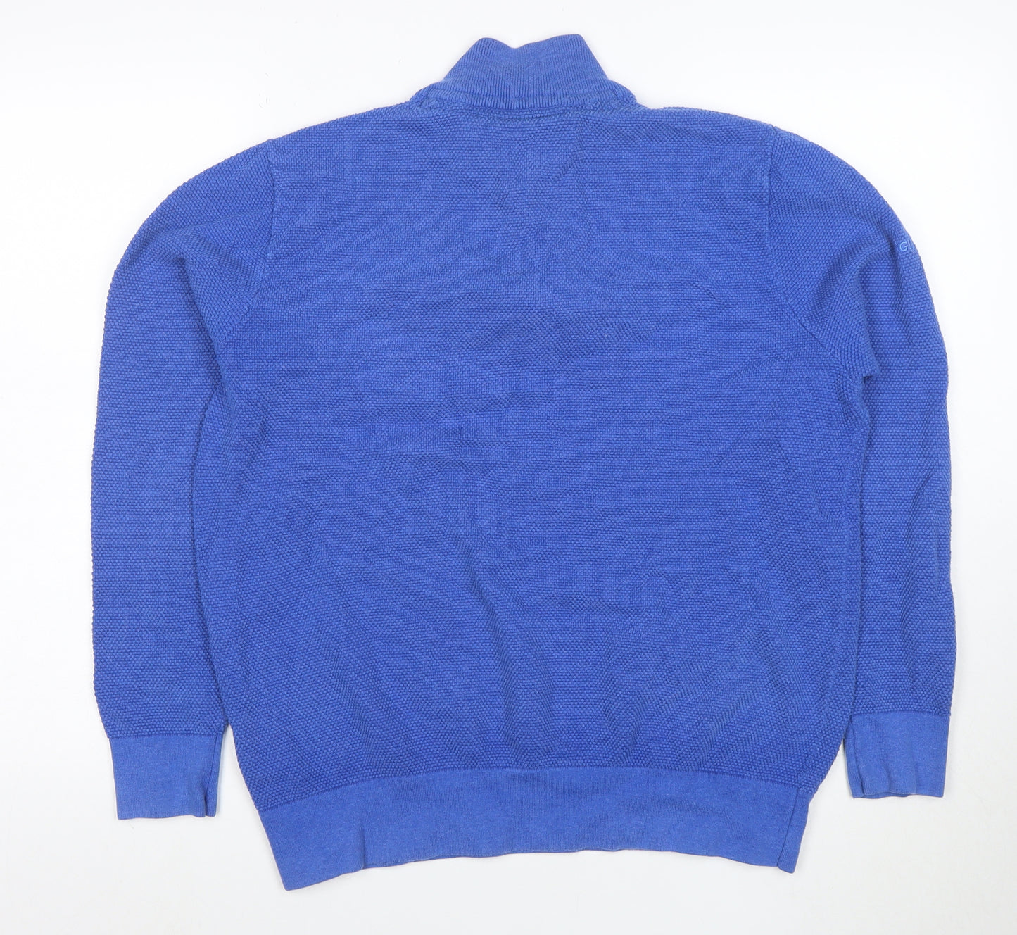 Glenmuir Men Blue Cotton 1/4 Zip Golf Jumper Size L