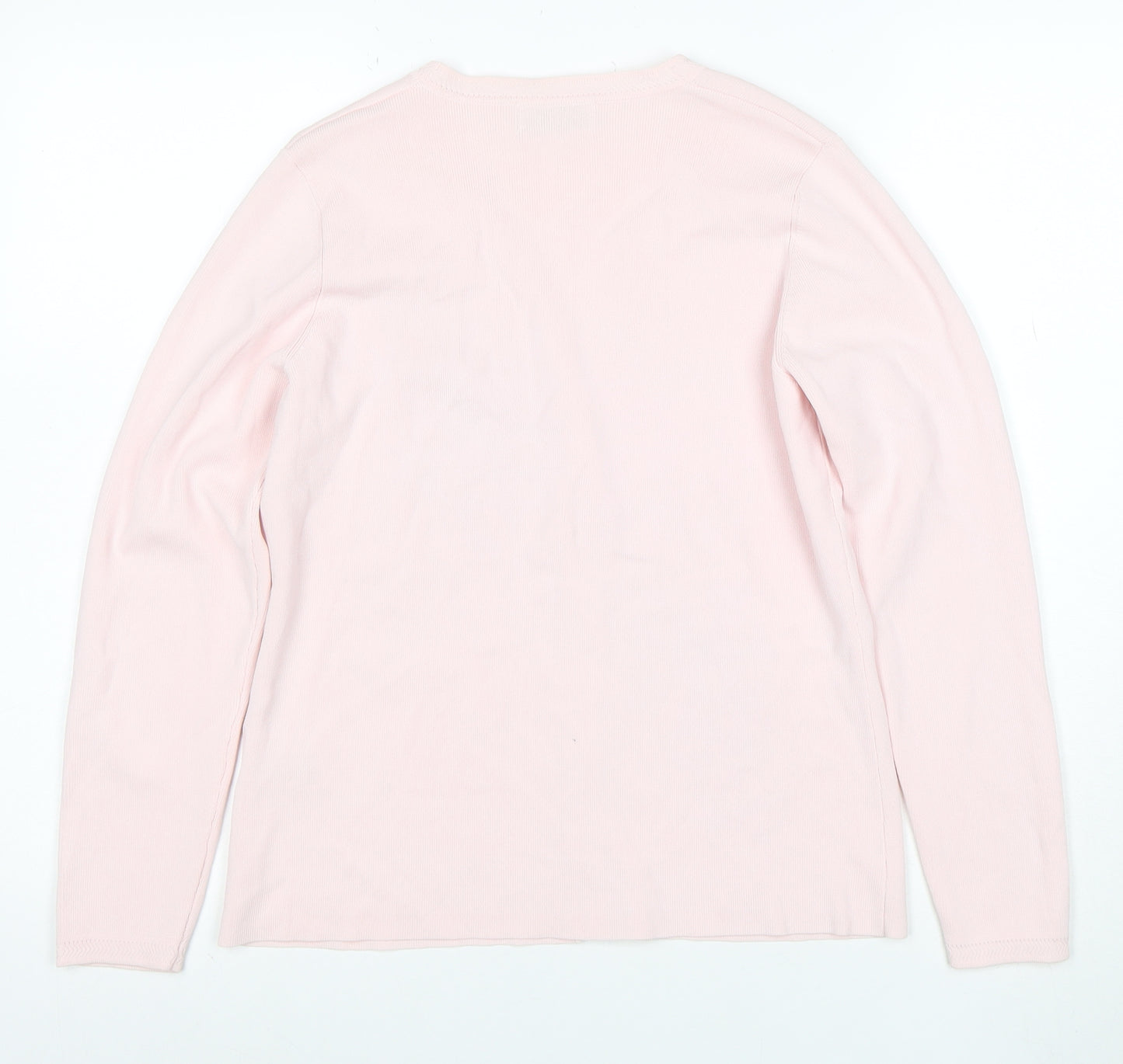 Jumper Women Pink Floral Embroidered V-Neck Cardigan M