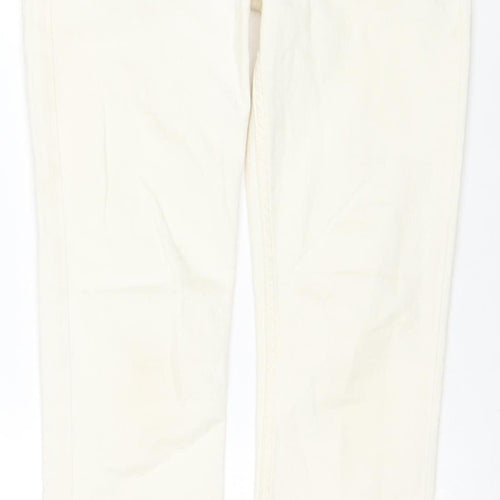 Denim Co Women Ivory Skinny Jeans Size 8 Stretch Cotton Blend