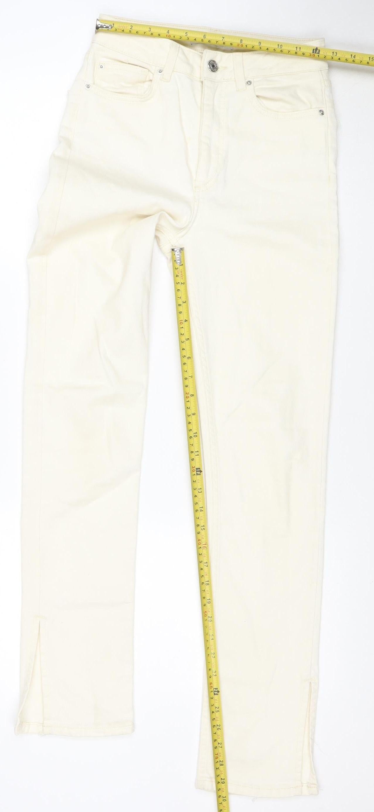 Denim Co Women Ivory Skinny Jeans Size 8 Stretch Cotton Blend
