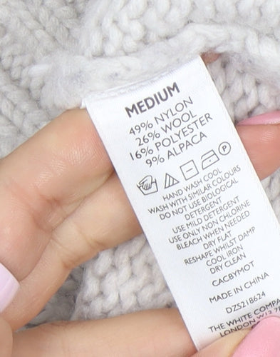 The White Company Women’s Ivory Cable-Knit Button Cardigan M