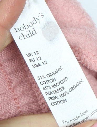 Nobody's Child Women's Pink Jogger Trousers Size 12 Organic Cotton