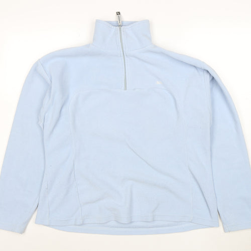Trespass Women's Blue XL 1/4 Zip Fleece Pullover Sweatshirt