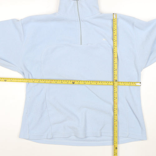 Trespass Women's Blue XL 1/4 Zip Fleece Pullover Sweatshirt