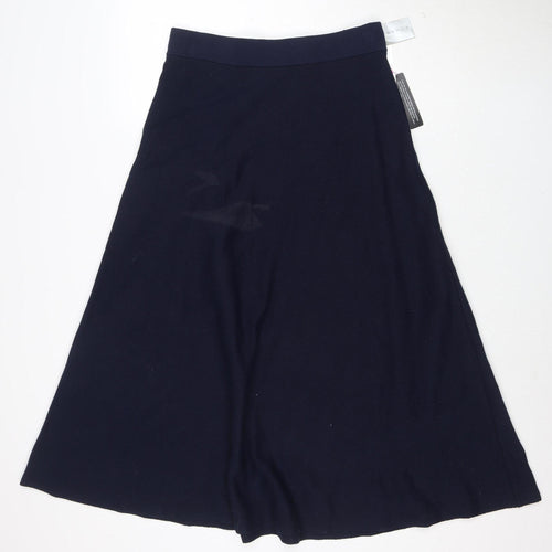 Roman Women’s Blue A-Line Midi Knit Skirt Size 14