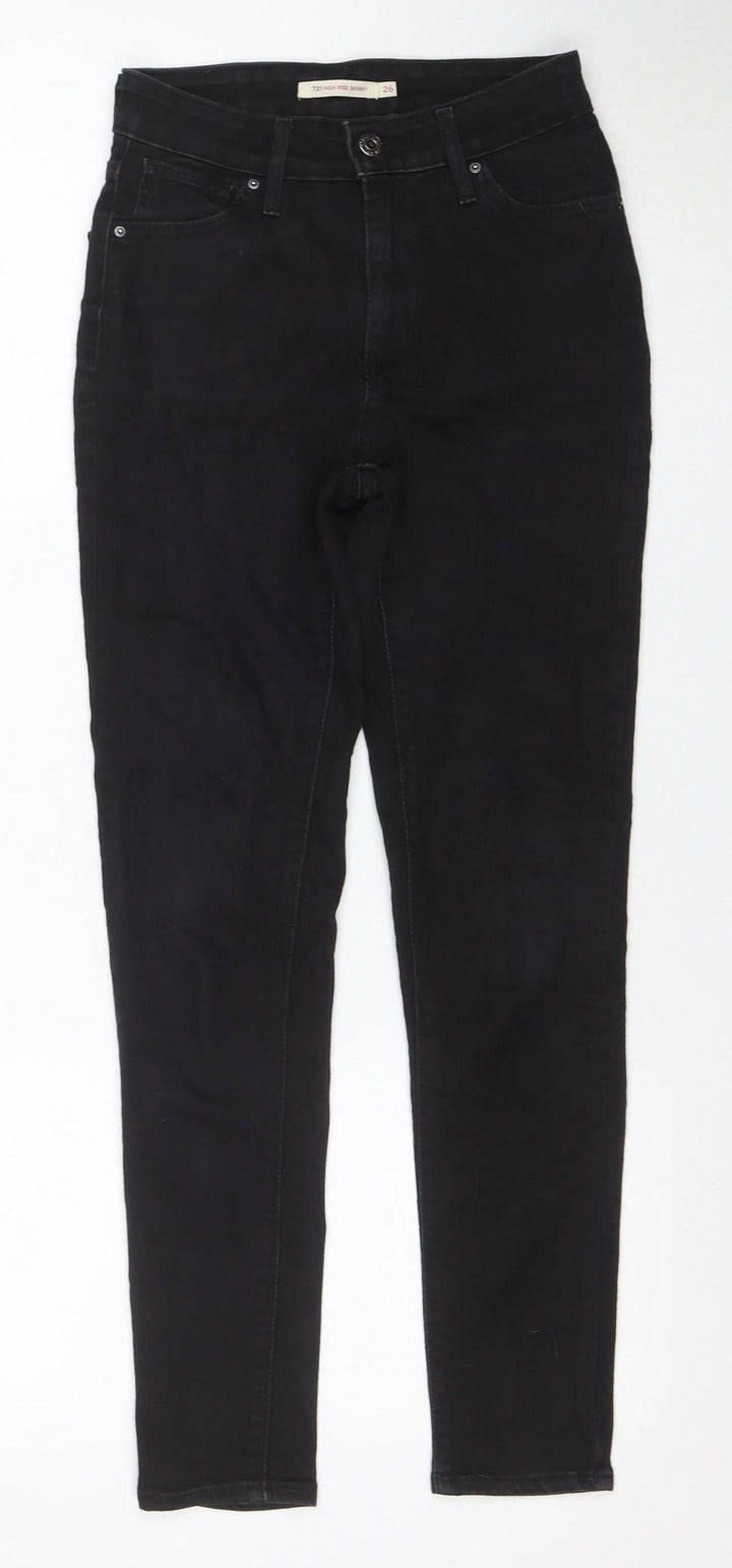 Levi's Women's Black 721 High Rise Skinny Jeans Size 26