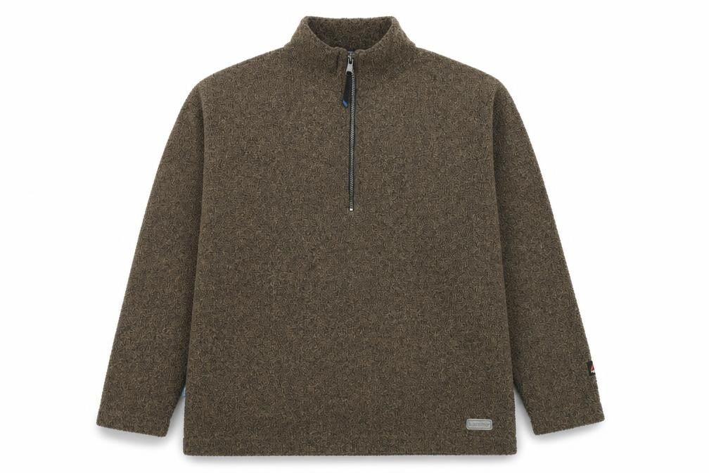 Front view of Karrimor Women’s Brown XL 1/2 Zip Fleece Pullover Sweatshirt
