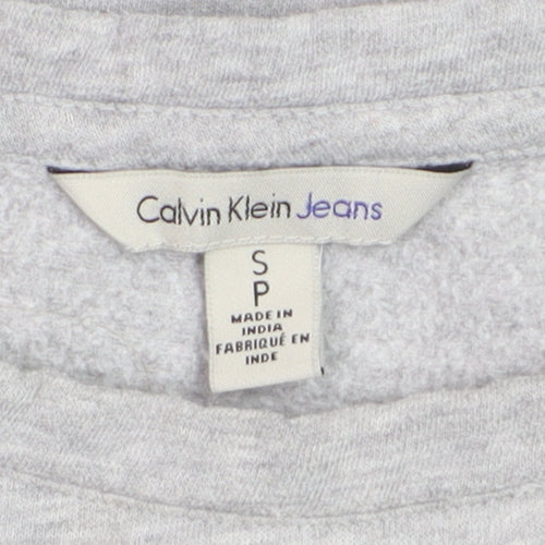 Calvin Klein Jeans Men's Grey Logo Pullover Sweatshirt Size S