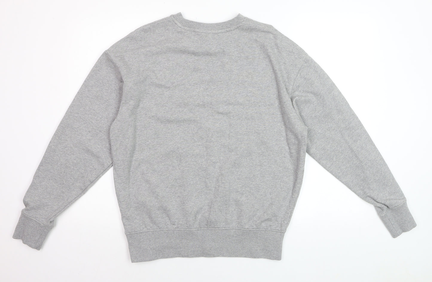 The Stronghold Men's Grey Graphic College Sweatshirt Small