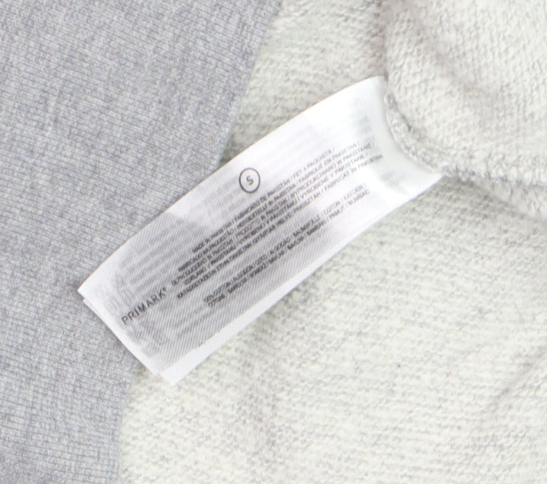 The Stronghold Men's Grey Graphic College Sweatshirt Small