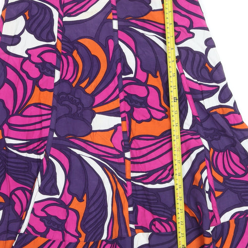 Principles Petite Multicoloured Floral A-Line Dress Size 8