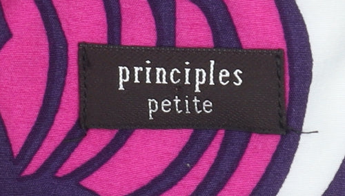 Principles Petite Multicoloured Floral A-Line Dress Size 8