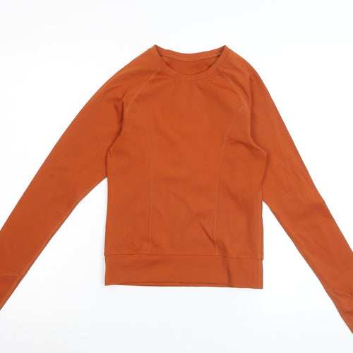 TALA Women’s Orange Long Sleeve Slim Fit Activewear Top Size S
