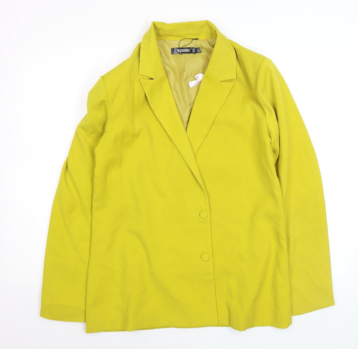 Missguided Women's Yellow Regular Fit Double-Breasted Blazer UK 8