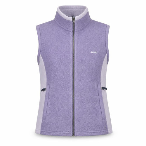 Musto Women Purple Fleece Bodywarmer Size 12 Zip Waistcoat