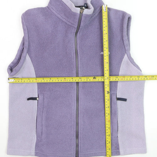 Musto Women Purple Fleece Bodywarmer Size 12 Zip Waistcoat