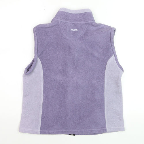 Musto Women Purple Fleece Bodywarmer Size 12 Zip Waistcoat