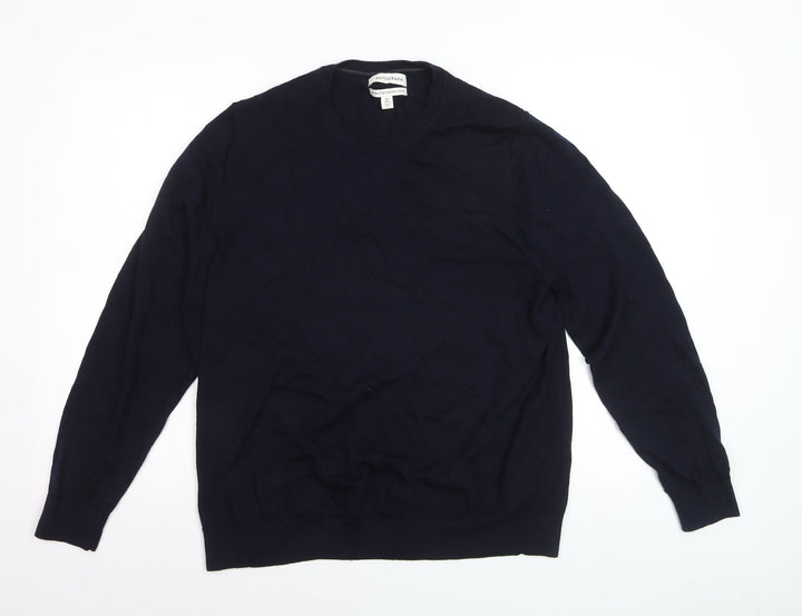 Marks and Spencer Men’s Blue 2XL Pullover Extra Fine Merino Wool Jumper