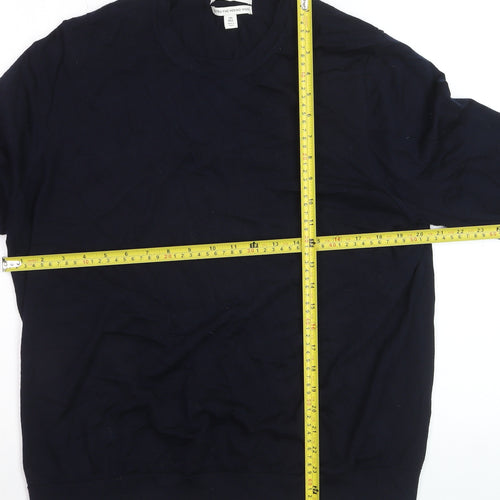Marks and Spencer Men’s Blue 2XL Pullover Extra Fine Merino Wool Jumper