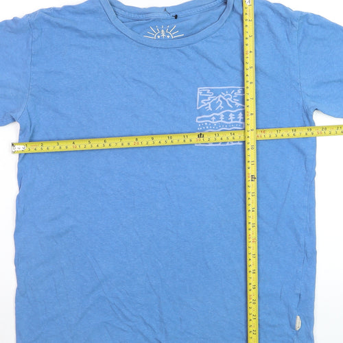 Passenger Women's Blue Hemp Cotton Outdoor Graphic T-Shirt Size S