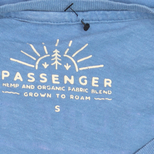 Passenger Women's Blue Hemp Cotton Outdoor Graphic T-Shirt Size S