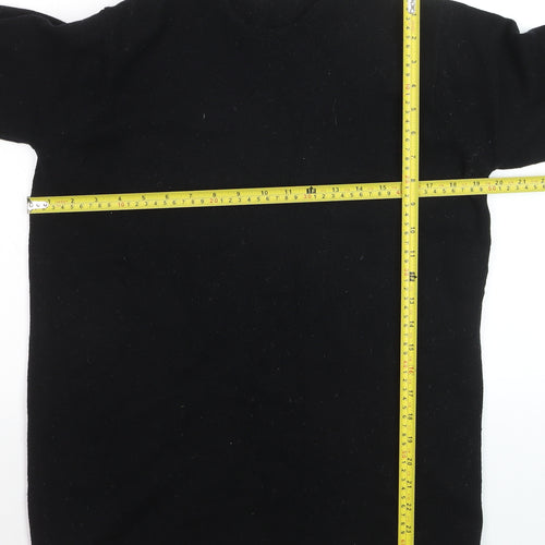 Marks & Spencer Women's Black Wool Crew Neck Jumper Size 10
