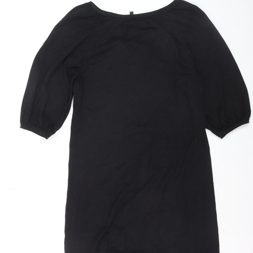 Coast Women’s Black Size 8 Shift Bow Neck Short Dress