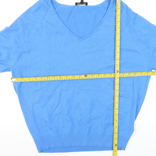 Phase Eight Women’s Blue V-Neck Long Sleeve Jumper Size M