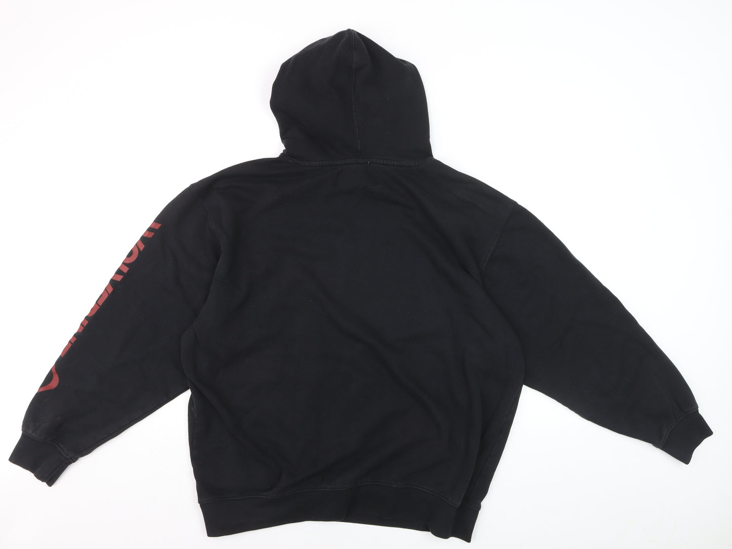 Wolverine Men's Black Logo Pullover Hoodie Size L Fleece