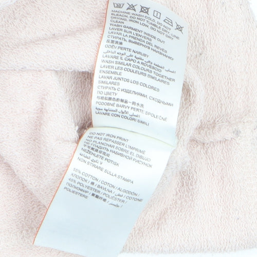 Superdry Women’s Pink Pullover Hoodie L Relaxed Fit Cotton Blend