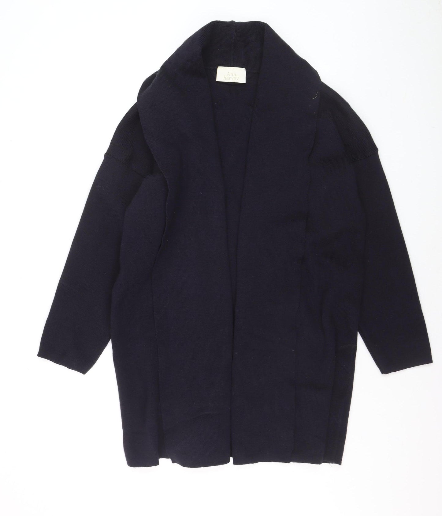 Ann Harvey Women's Black Long Sleeve Open Knit Cardigan Size 18