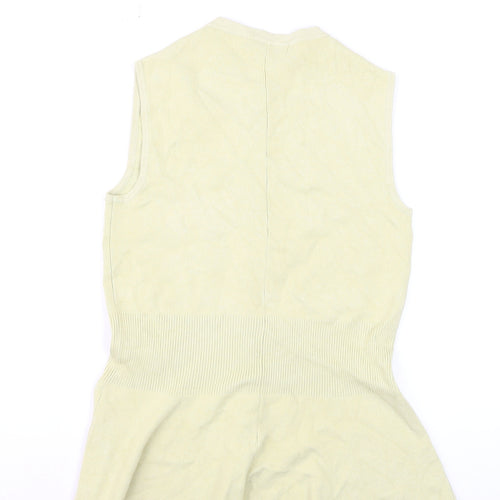 Marks and Spencer Womens Beige Sleeveless Knit Cardigan Size S