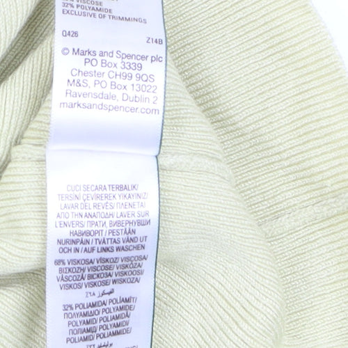 Marks and Spencer Womens Beige Sleeveless Knit Cardigan Size S