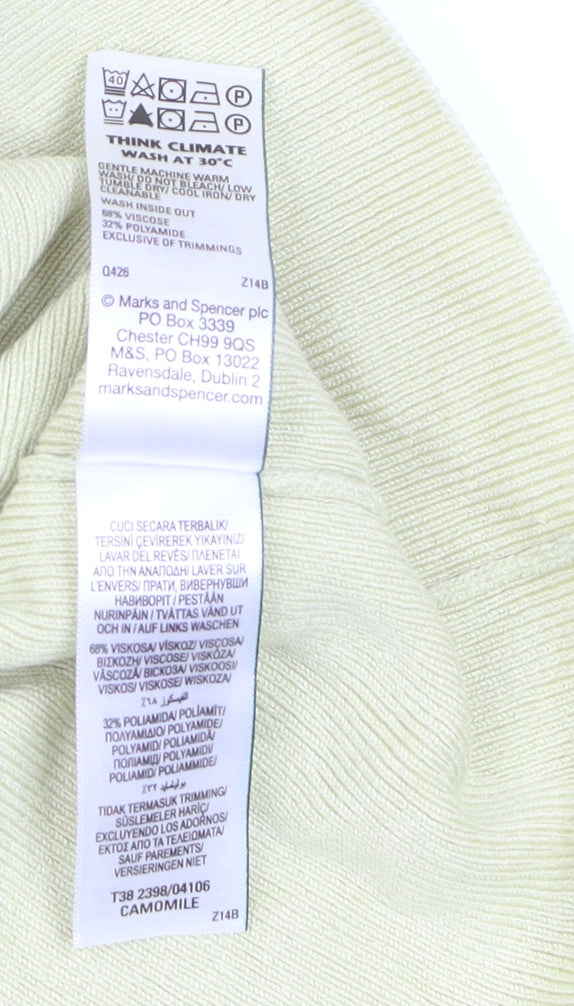 Marks and Spencer Womens Beige Sleeveless Knit Cardigan Size S