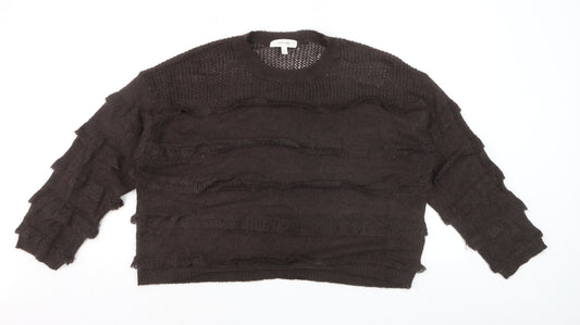 Marks and Spencer Per Una Women Brown L Knit Mohair Blend Jumper