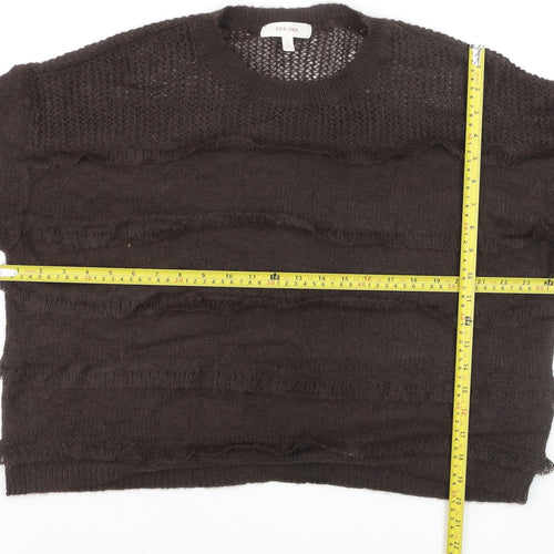 Marks and Spencer Per Una Women Brown L Knit Mohair Blend Jumper