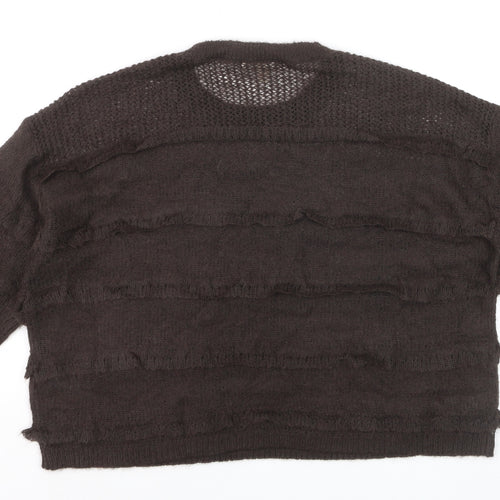 Marks and Spencer Per Una Women Brown L Knit Mohair Blend Jumper