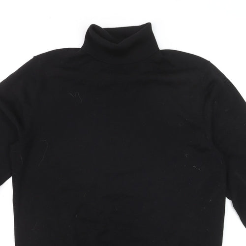 MVP Men's Black Roll Neck Jumper Size M Lightweight Knit