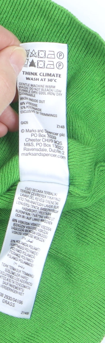 Marks and Spencer Women’s Green Short Sleeve Knit Cardigan S