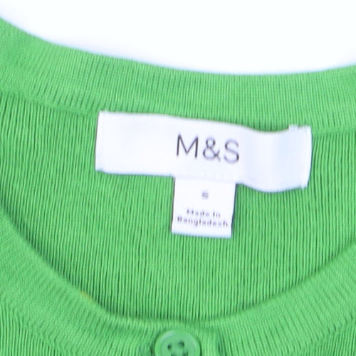 Marks and Spencer Women’s Green Short Sleeve Knit Cardigan S