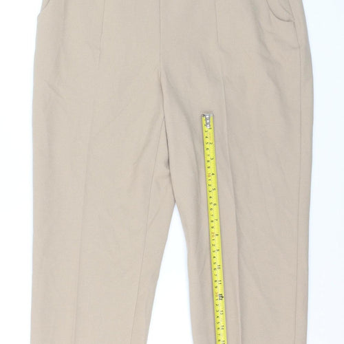 Madeleine Women’s Beige Slim Fit Petite Trousers UK 12S