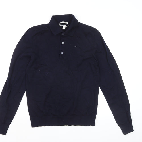 Marks and Spencer Men’s Blue Merino Wool Henley Jumper M