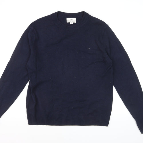 Marks and Spencer Men’s Blue Wool Crew Neck Jumper M Regular Fit