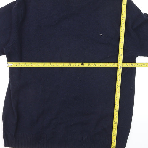 Marks and Spencer Men’s Blue Wool Crew Neck Jumper M Regular Fit